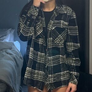 Black and Green Flannel